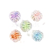 UV Plating Rainbow Iridescent Acrylic Beads OACR-H112-16C-1