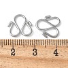 304 Stainless Steel S-Hook Clasps STAS-Z124-04B-P-3