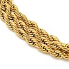 304 Stainless Steel 3-Strand Rope Chain Bracelets for Women BJEW-G707-02G-2
