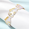 Ocean 304 Stainless Steel Enamel Fish Open Cuff Bangles for Women SA-CBA1A30-02B-G-3