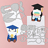 3Pcs 3 Styles Graduation Season Theme Carbon Steel Cutting Dies Stencils DIY-WH0309-880-3