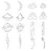 Unicraftale 16Pcs 8 Style 201 Stainless Steel Pendants STAS-UN0026-48-2