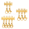 3Pcs 3 Styles 304 Stainless Steel Slide Lock Clasps FIND-UN00012-1