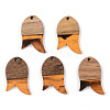 Resin & Walnut Wood Pendants RESI-S389-060B-A01-1