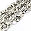 Fashionable 304 Stainless Steel Rope Chain Necklaces for Men STAS-A028-N040-3