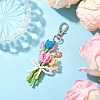 Bouquet Glass Seed Beaded Pendant Decoration HJEW-JM02561-02-2