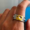 Halloween Two Tone Alloy Skull Cuff Open Rings for Unisex WG69205-01-1