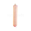 Electroplated Natural Quartz Pendants G-P315-B01-G-2