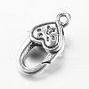 Tibetan Style Alloy Lobster Claw Clasps TIBE-T002-27AS-NR-2