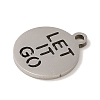 Non-Tarnish 201 Stainless Steel Charms STAS-E217-04P-2