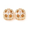 Brass Micro Pave Clear Cubic Zirconia Beads KK-S389-24G-1