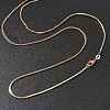 1.5mm Rack Plating Brass Snake Chain Necklaces for Women Men MAK-L044-13RG-3