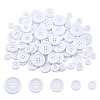 100Pcs 10 Styles Resin Buttons RESI-YW0003-15B-1