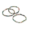 Natural Indian Agate Beaded Stretch Bracelets BJEW-A117-A-46-1