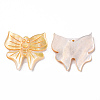 Natural Yellow Shell Charms SSHEL-R144-36-2