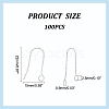 100Pcs 316 Stainless Steel Earring Hooks STAS-UN0041-94-3