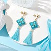 Synthetic Turquoise Stud Earrings EJEW-MZ00282-04-2