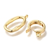 Brass Fold Over Clasps KK-K389-109G-2