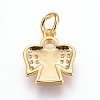 Brass Cubic Zirconia Pendants ZIRC-G144-03G-3