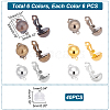 Unicraftale 36Pcs 6 Colors Brass Clip-on Earring Findings KK-UN0001-23-3