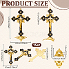 Religion Alloy Enamel Crucifix Cross Statue Display Decorations DJEW-WH0043-105B-3