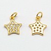 Star Brass Micro Pave Cubic Zirconia Charms ZIRC-F017-33-2