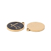 Ion Plating(IP) 304 Stainless Steel Enamel Pendants STAS-P295-04G-2
