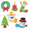 Christmas Theme DIY PVC Diamond Painting Sticker Kit PW-WG29650-12-1