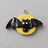 Opaque Resin Pendants LS-RESI-WH0001-04D-1