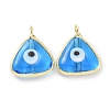 Handmade Evil Eye Lampwork Charms ZIRC-F136-07G-03-2