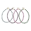 Dyed Natural White Jade Rondelle Beaded Necklaces for Women NJEW-JN06683-2