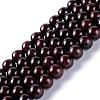 Round Natural Garnet Beads Strands X-G-D751-10mm-1