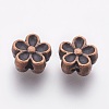 Tibetan Style Alloy 3D Flower Beads RLF0476Y-2