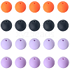 Rubberized Style Imitated Silicone Acrylic Beads MACR-PA0001-06A-04-6