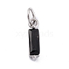 304 Stainless Steel Cubic Zirconia Pendants STAS-E487-21P-05-1