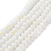 Electroplate Opaque Solid Color Glass Beads Strands EGLA-A044-P6mm-L01-1