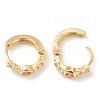 Brass Micro Pave Cubic Zirconia Huggie Hoop Earrings EJEW-L234-034B-G-3