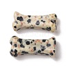 Natural Dalmatian Jasper Dog Bone Shape Sculptures DJEW-G033-01A-10-2