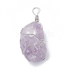 Natural Amethyst Pendants G-Q993-02-1