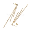 Brass Tassel Chain Drop Earrings for Women EJEW-JE05745-4