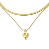 Heart 304 Stainless Steel Pendant Necklaces for Women NJEW-G157-05G-6