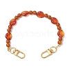 Nuggets & Round Imitation Gemstone Acrylic Beads Bag Extender Chains AJEW-BA00139-1