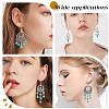 SUNNYCLUE DIY Synthetic Turquoise Beaded Earring Making Kit DIY-SC0021-17-6