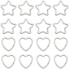 30Pcs 2 Styles Zinc Alloy Split Rings FIND-SP0004-19-1