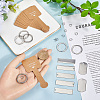 DIY Rectangle Blank 201 Stainless Steel Keychain Making Kits DIY-SP0002-27B-3