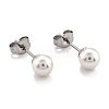 Plastic Imitation Pearl Stud Earrings X-STAS-D0001-03-P-A-1