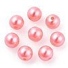 Spray Painted ABS Plastic Imitation Pearl Beads OACR-T015-05C-16-3