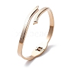 Ion Plating(IP) 304 Stainless Steel Hinged Bangles for Women BJEW-A011-22RG-4