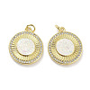 Brass Micro Pave Clear Cubic Zirconia Pendants KK-L213-041G-02-1