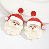 Santa Claus Acrylic Dangle Stud Earrings FS-WGC85F3-01-1